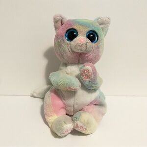 Ty Beanie Baby Jenni Kitty Cat Plush Beanie Bellies 6” Stuffed Animal Rainbow